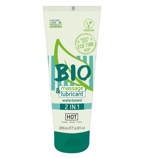 HOT BIO Massage & Gleitgel waterbased 2 in 1 (200ml) - VINICO