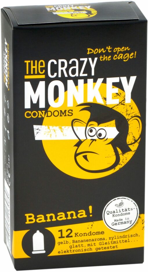 Crazy Monkey Condoms Banana (12er Packung)