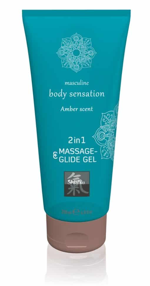 Shiatsu Massage & Glide Gel 2in1 Amber Scent (200ml)