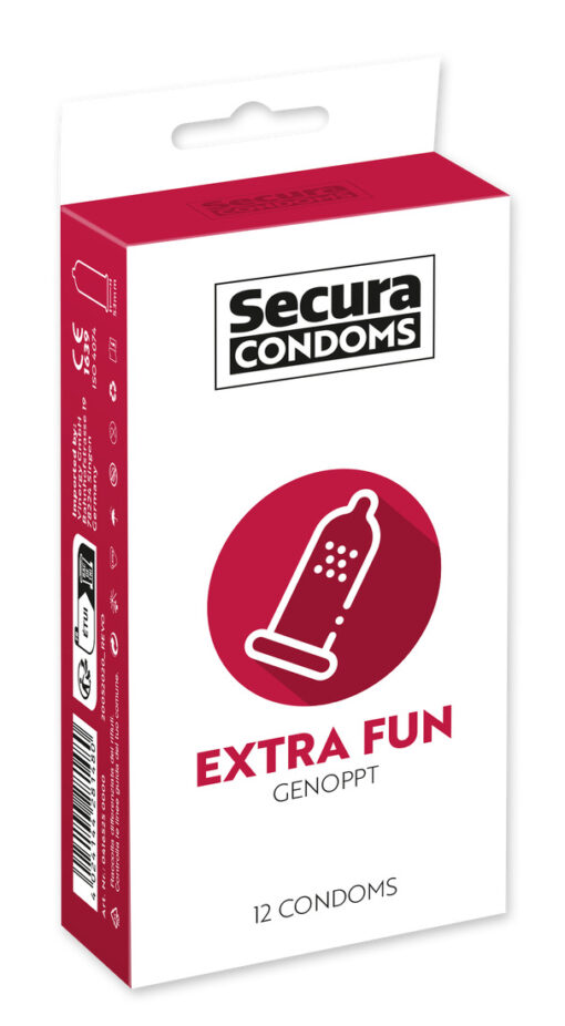 Secura Extra Fun - genoppt (12 Kondome)