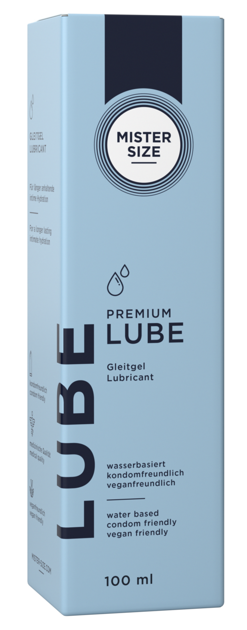 Mister Size Premium Lube 100ml Verpackung Frontseite